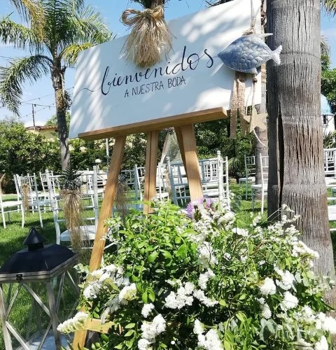 Centro floral elegante para boda