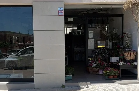 Fachada de la floristería Tina plena de flors